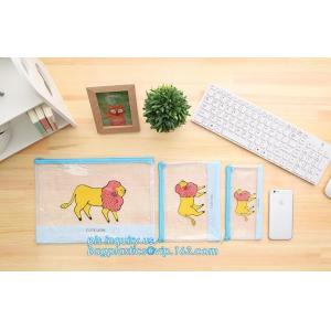 mesh document bag with zipper/pvc mesh file folder, Waterproof Zip Lock Bag Mesh