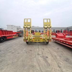 Detachable Gooseneck Low bed Semi Trailers with Slope for Excavators Bulldozers