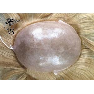 Buy cheap Blonde Silky Straight Toupee Hair Replacement System For Super Thin Skin Men from wholesalers