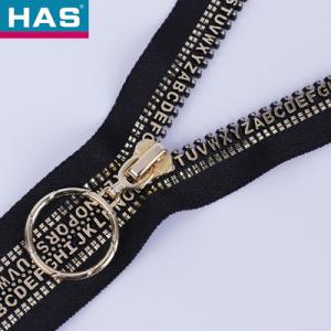 Buy cheap Lightweight Open Tail Resin Zipper With Alloy Circular Ring Gold Plated For Clothing And Pants Sample from wholesalers