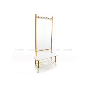 Buy cheap 6 Hooks Coat Rack With Shoe Bench from wholesalers