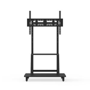 Black Smart Board Floor Stand For 55 Inch 65 Inch LCD TV Screen OEM ODM