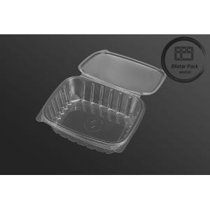 Buy cheap Rectangular Clear Plastic Hinged Salad Container Convenient Food Packaging Solution from wholesalers