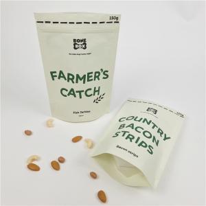 Custom Digital Printing Stand Up Zipper Bags Smell Proof Kraft Paper Bag Custom
