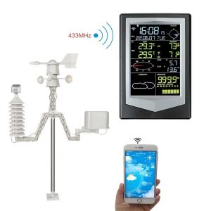 Buy cheap Indoor Outdoor Sensors Automatic Weather Station Temperature Accuracy Of ±1.0°C And Color Forecast from wholesalers