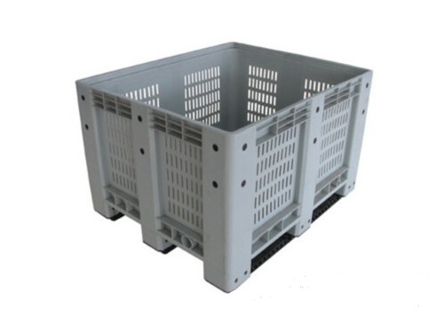 Ventilated Folding Plastic Pallet Boxes Recyclable Square Plastic Crates