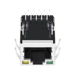 10/100 BASE-T Single Port RJ45 Female Connector SI-80055-F Tab Up With Green /