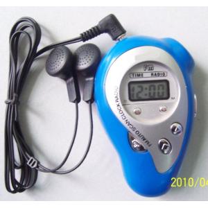 Buy cheap display Pocket Radio With Earphones Flashlight FM  Clock 25mm from wholesalers