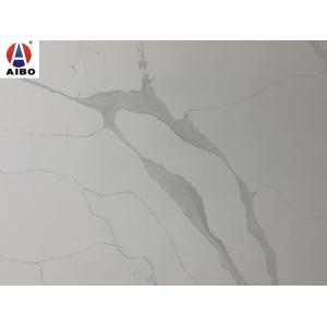 High Tenacity Calacatta white Quartz Stone Polished Surface Strong Crack