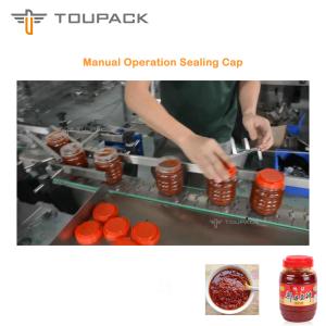 Buy cheap PLC Sauce Packaging Machine Thick Broad Bean Sauce Filling 4 Head Liquid Filling System from wholesalers