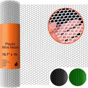 Buy cheap Chicken Wire Fencing Mesh Plastic With Zip Ties, 1.3×10FT Garden Netting For Moss Poles, Plastic Chicken Wire For Poultry Rabbit Fencing,Crafts,DIY - Black from wholesalers