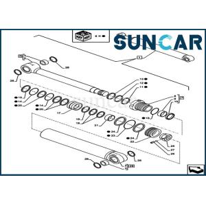 Buy cheap LZ012020 Cylinder Service Kit Boom Repair Seal Kit Fits Models CX80C CX75C SR CASE from wholesalers