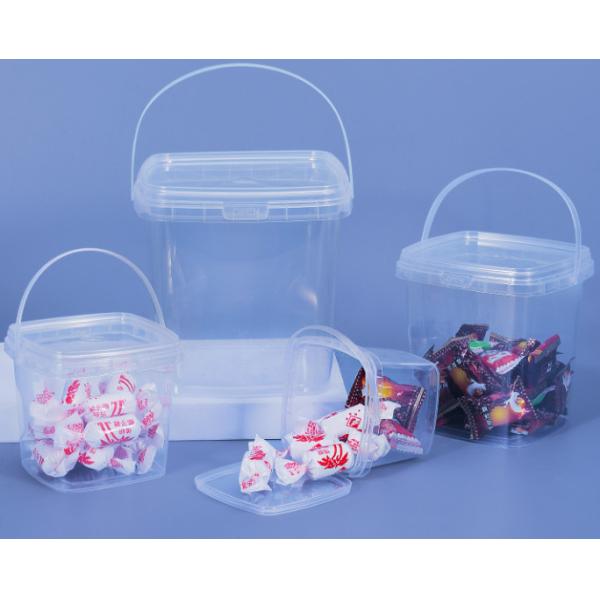 Quality Translucent Plastic Pail With Printing IML / Thermal Transfer / Screen Printing for sale