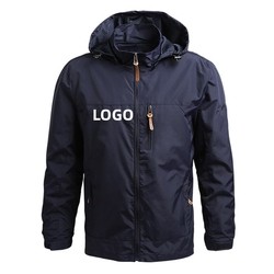 Buy cheap Wholesale Custom Waterpoof Autumn Windbreaker Zip Hoodies Pockets Mesh Outdoor Hiking Mens Coats Plus Size Men Jacket from wholesalers
