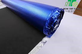Quality 3 In 1 Acoustic Floor Underlayment Blue Aluminium Film Noise Reducing Underlay for sale