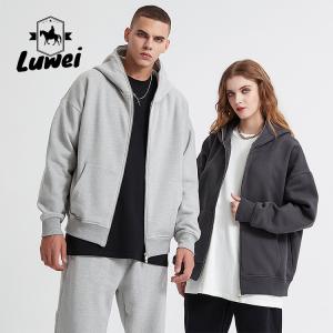 Buy cheap Winter Heavy Zip Up Cotton Hoodie Custom Embroidery Joggers Sweatshirts from wholesalers