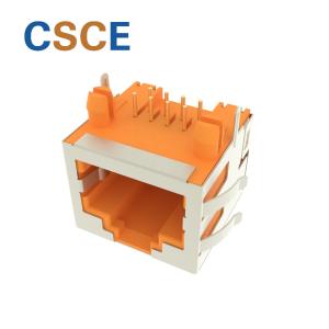 Buy cheap 1 Port Shielded RJ45 Modular Jack / 8 Pin Ethernet Connector 10 / 100 Base - T Customized Length from wholesalers