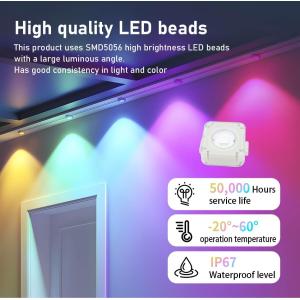 Buy cheap 150ft (3rolls*5)IP67 Outdoor Waterproof Smart RGBIC (2 Rolls*50ft) permanent Eaves Lights with 75 Scene Modes and 36leds from wholesalers