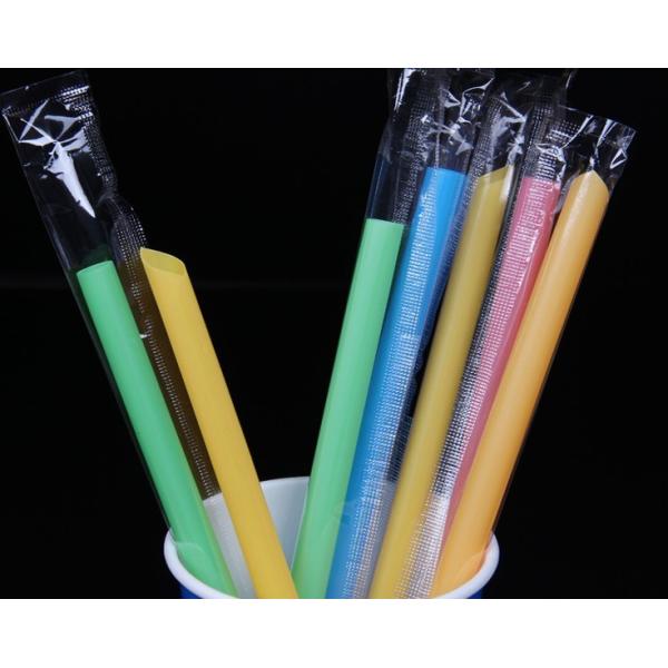 Quality The coarse coloful plastic stright drinking straws for sale