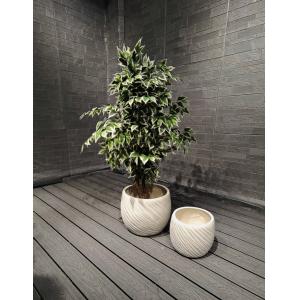 Frost and Fire Resistant Fiber Clay Planter with Smooth Surface