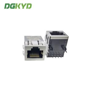 Buy cheap 100Base 8 pin RJ45 Single Port Modular Jack Tab Up Without LED RJ45 With Transformer from wholesalers