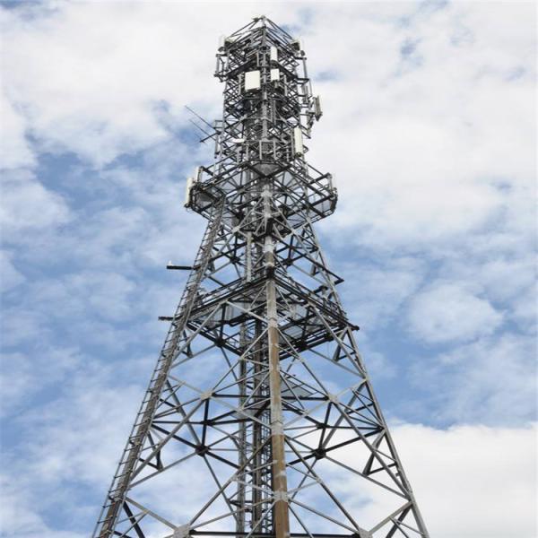 Quality Bts Fm Satellite Tubular Steel Tower 3 Legs Lattice Telecom for sale
