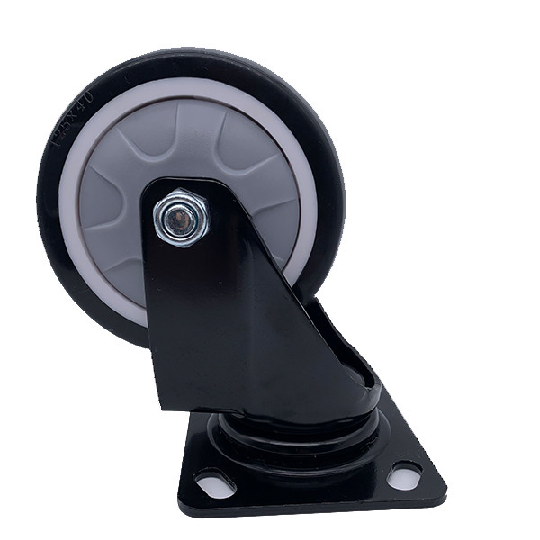 Buy cheap 8 Inch Black PU Swivel Caster with 360 Degree Top Plate from wholesalers