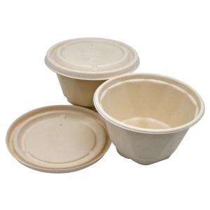 Buy cheap Disposable Biodegradable Sugarcane Bagasse Bowl  850ml Takeaway Bowls With Lids from wholesalers