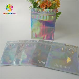Buy cheap Brightly Laser Cosmetic Packaging Bag  With Clear Front / Back Holographic from wholesalers