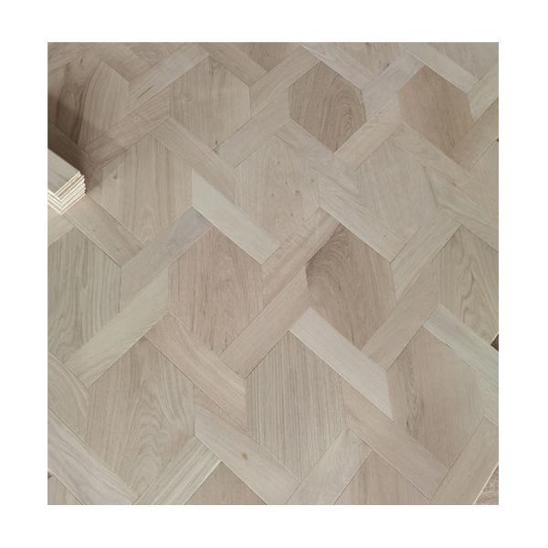 Unfinished Shaped Oak Parquet Flooring Hexagon & Trapizium Parquet