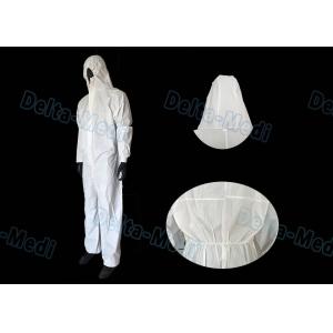 Buy cheap White Microporous Disposable Protective Coveralls Anti Dust With Hood from wholesalers