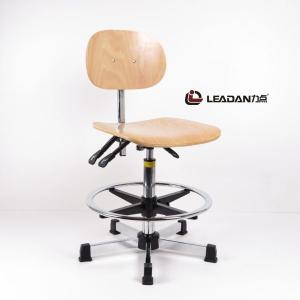 Light Yellow Plywood Static Dissipative Chair With 3 Functions Adjustments