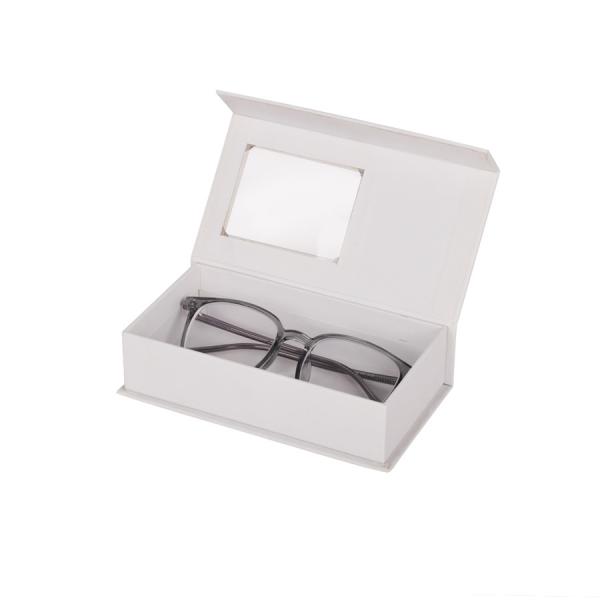 Buy cheap Customized Eyewear Packaging Box , White Hard Cardboard Sunglasses Box from wholesalers