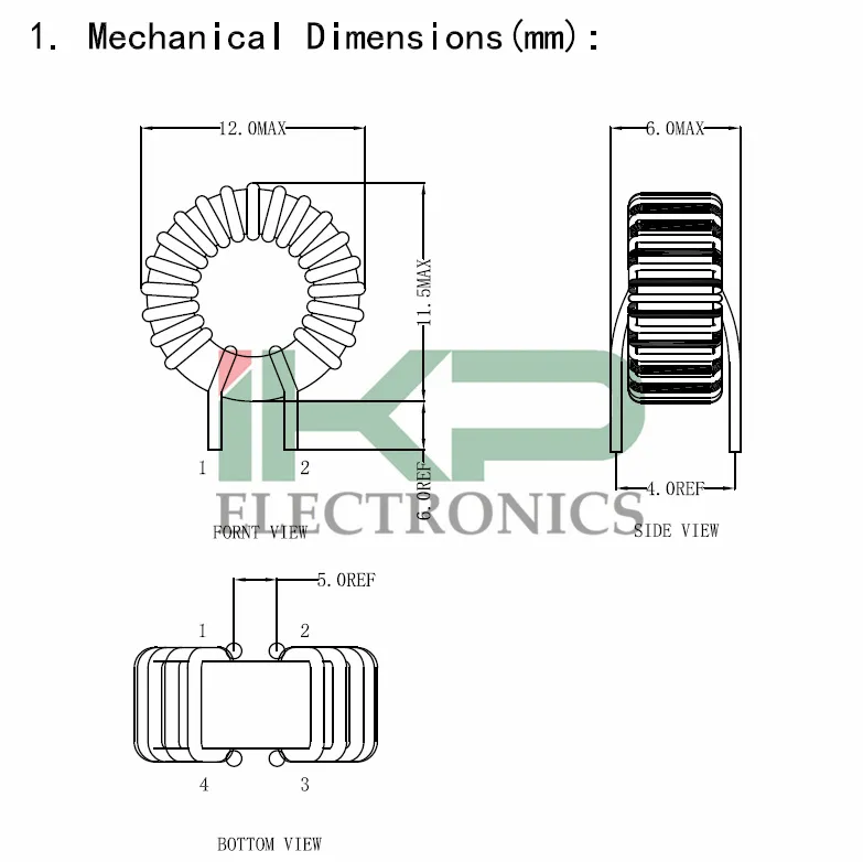 Common Mode Inductor Choke Core T9*5*3 338uh 0.1V 15 M&Omega;