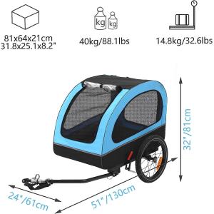 Buy cheap Dog Trailer, Medium Dog Buggy, Bicycle Trailer for Small and Medium Dogs Under 88 lbs from wholesalers