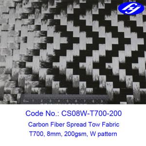 Buy cheap Jacquard W Pattern 200gsm Spread Tow Carbon Fabric from wholesalers