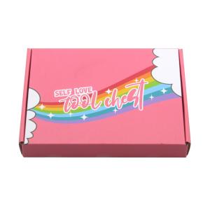 Custom Logo Printing Corrugated Pink Small Custom Mailer Packiging Box