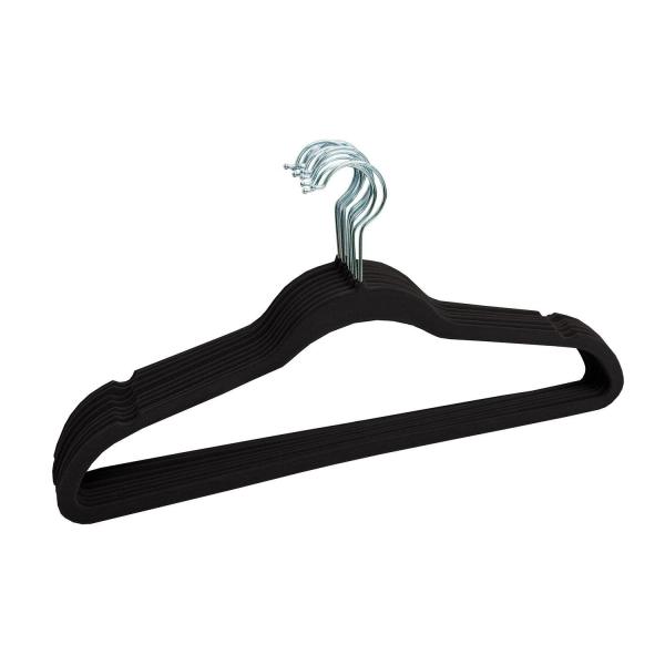 Quality Nylon  Flocked Non Slip Felt Covered Hangers Soft Touching Surface for sale