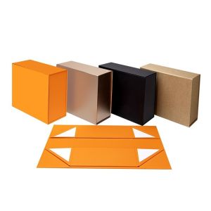 Buy cheap Folding Gift Packaging Boxes With Magnetic Flip Lid One - Piece Foldable Design Custom Logo Printing from wholesalers