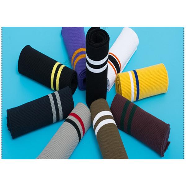 Buy cheap Ribgings 100%cotton plain stripe knitted collar cuff hem 2*2 thread custom factory inventory hoodies sports wear from wholesalers