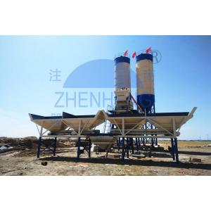 Fixed HZS50 Stationary Concrete Batching Plant PLC Control System High