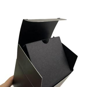 Buy cheap Custom Advanced Texture Art Paper Black Candle Packaging Paper Gift Box from wholesalers