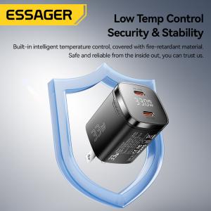 Buy cheap ESSAGER ES-CD45 33W GaN Charger Dual USB C PD Charger for Power Supply Adapter from wholesalers