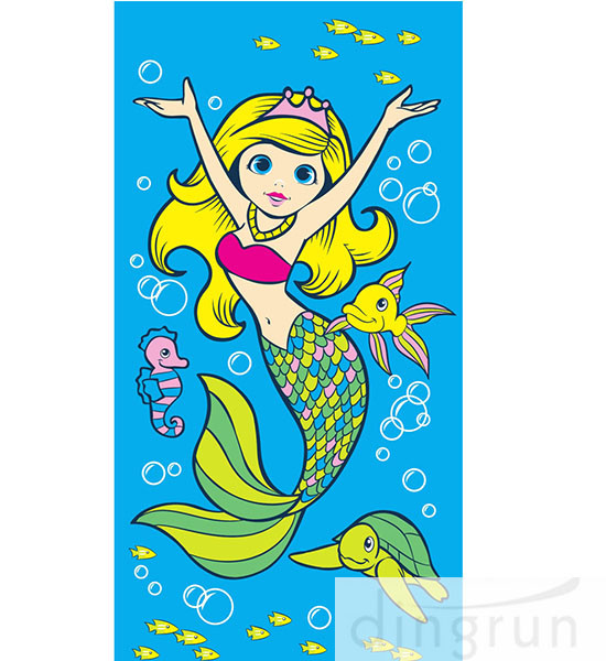 Quality Beautiful Promotional Products Beach Towels Cartoon Design Printing For Children for sale