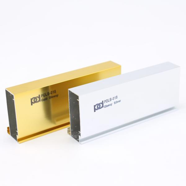 Quality Foshan Manufacturer High Glossy Silver Polishing Aluminium Kitchen Cabinet Profile for sale