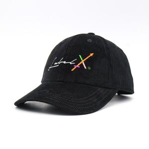 Buy cheap Embroidered Logo And Curved Visor Six-Panel Baseball Cap With Corduroy Fabric from wholesalers