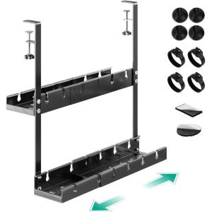 Buy cheap Double Layer Design Cable Management Tray No Drilling Required for Wire Organization from wholesalers