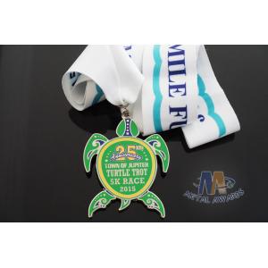 Buy cheap Sea Turtle Design Custom Imitation Hard Enamel with Sublimated Ribbon from wholesalers