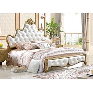 Buy cheap high back King size Leather Headboard Luxury Bed from wholesalers