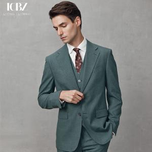 Buy cheap Formal Business Jacket in Grass Green Wool/Silk Fabric for Men's Slim Fit and Design from wholesalers